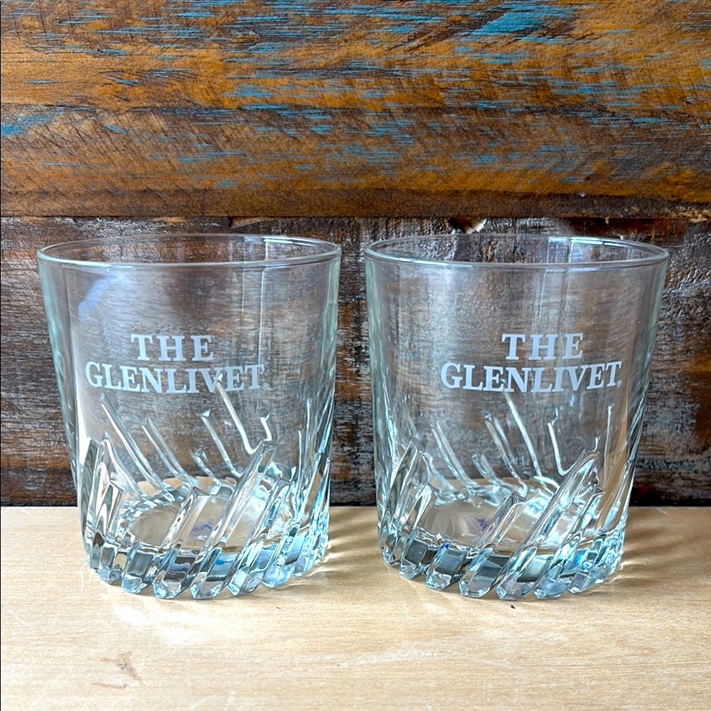 The Glenlivet Von Pok France Set Of 2 Old Fashioned Scotch Whiskey Glasses